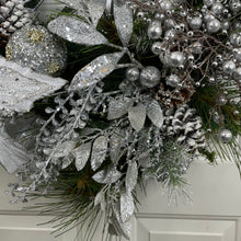 Load image into Gallery viewer, CHRISTMAS WREATH LUXURY - SPARKLING SILVER SPLENDOR