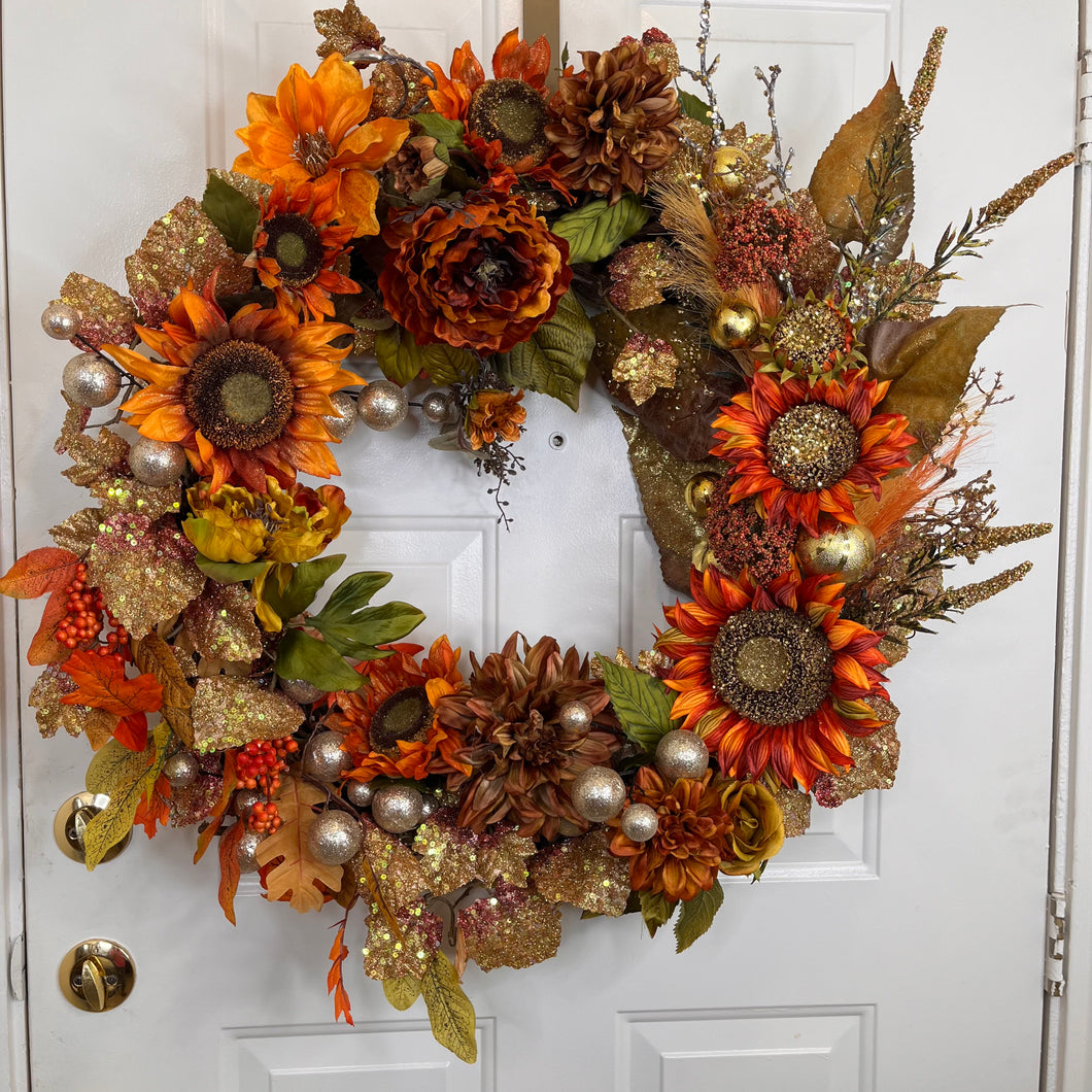 GOLDEN FALL BEAUTY - LUXURY WREATH - YEAR ROUND BEAUTY