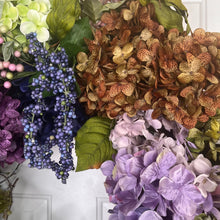 Load image into Gallery viewer, FALL LUXURY WREATH - LUXURIOUS SILK RIBBON - BOLD &amp; BRILLIANT FALL FLORALS
